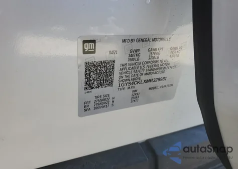 2021 Cadillac Escalade Premium Luxury z USA, uszkodzony, nr VIN 1GYS4CKLXMR328981